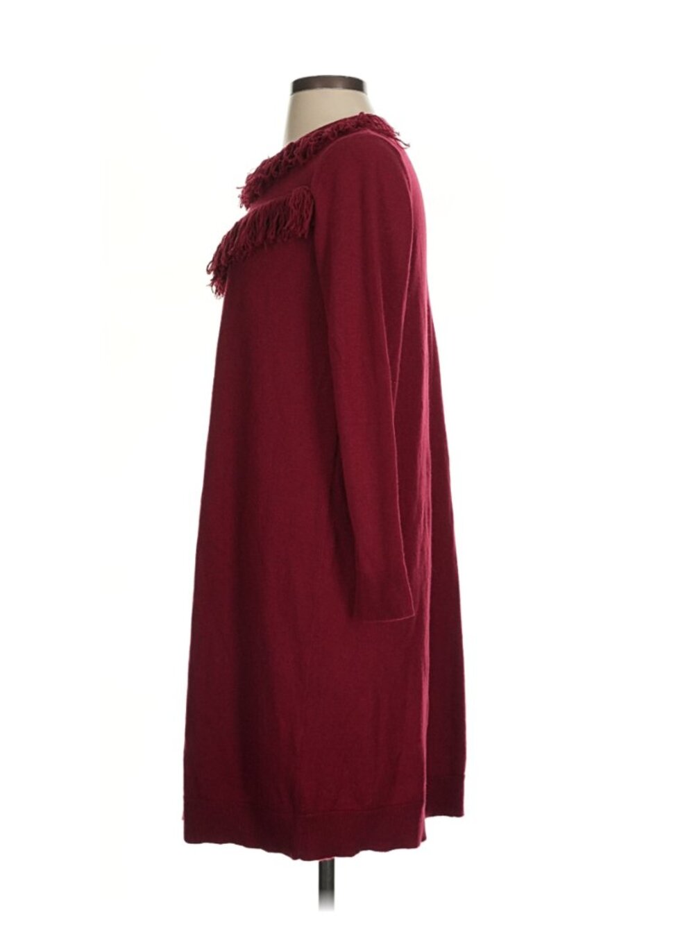 Kate Spade Crimson Fringe Sweater Wool Dress Size S - Picture 6 of 6
